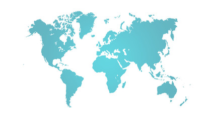 World map outline illustration