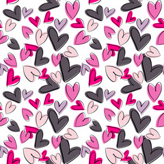 Valentine's day pattern with heart. Romantic concept seamless pattern. 