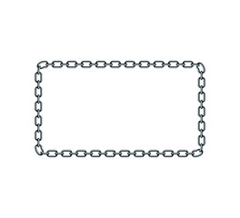 square steel chain frame border vector graphic design