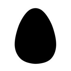 black icon of an egg