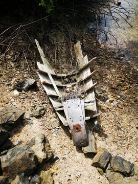 Wrack eines Bootes
