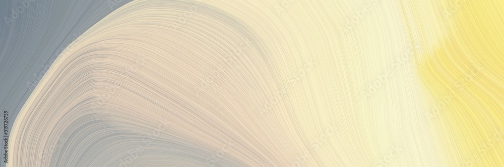 Aufkleber flowing horizontal banner with wheat, light slate gray and khaki colors. dynamic curved lines with f