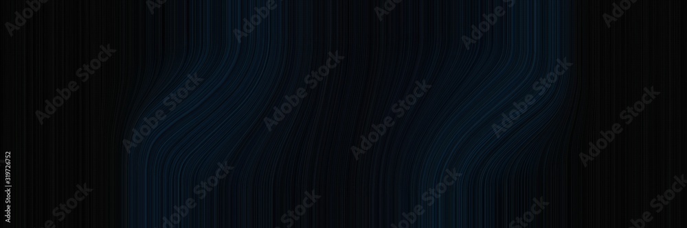 Aufkleber flowing designed horizontal header with black, very dark blue and very dark green colors. dynamic curved lines with fluid flowing waves and curves