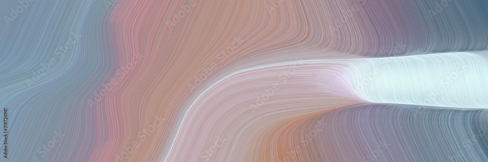 Poster moving banner with dark gray, lavender and slate gray colors. dynamic curved lines with fluid flowin