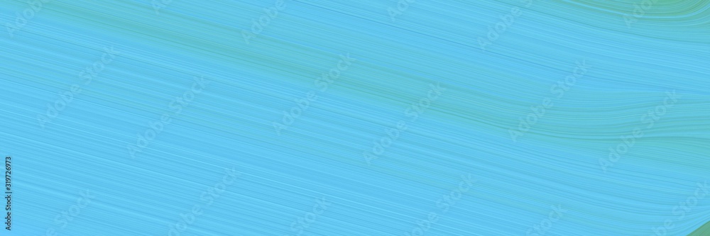 Poster decorative header with sky blue, medium aqua marine and light sky blue colors. dynamic curved lines 