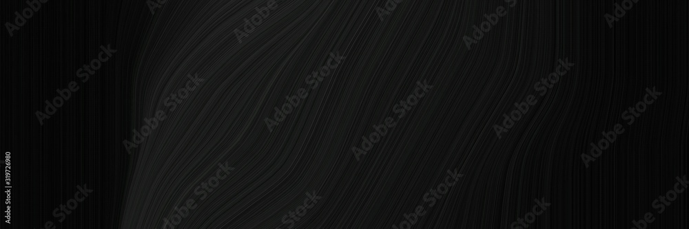 Aufkleber moving horizontal banner with black, very dark blue and very dark green colors. dynamic curved lines with fluid flowing waves and curves