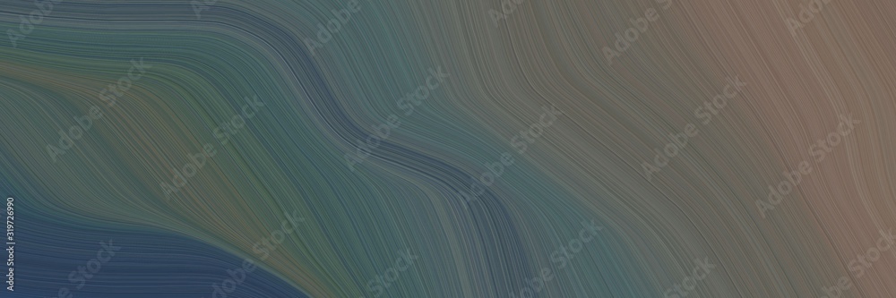 Poster surreal banner design with dim gray, pastel brown and dark slate gray colors. dynamic curved lines with fluid flowing waves and curves