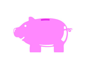piggy bank, flat vector icon