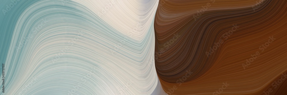 Aufkleber moving banner with chocolate, silver and brown colors. dynamic curved lines with fluid flowing waves