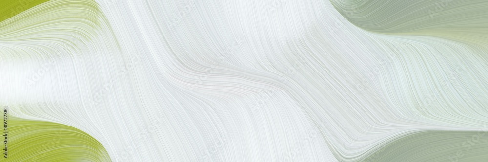 Poster artistic header design with lavender, dark gray and yellow green colors. dynamic curved lines with fluid flowing waves and curves