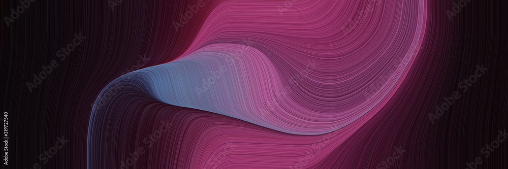 Aufkleber decorative banner design with very dark pink, antique fuchsia and old lavender colors. dynamic curve
