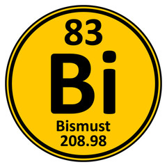 Periodic table element bismuth icon.