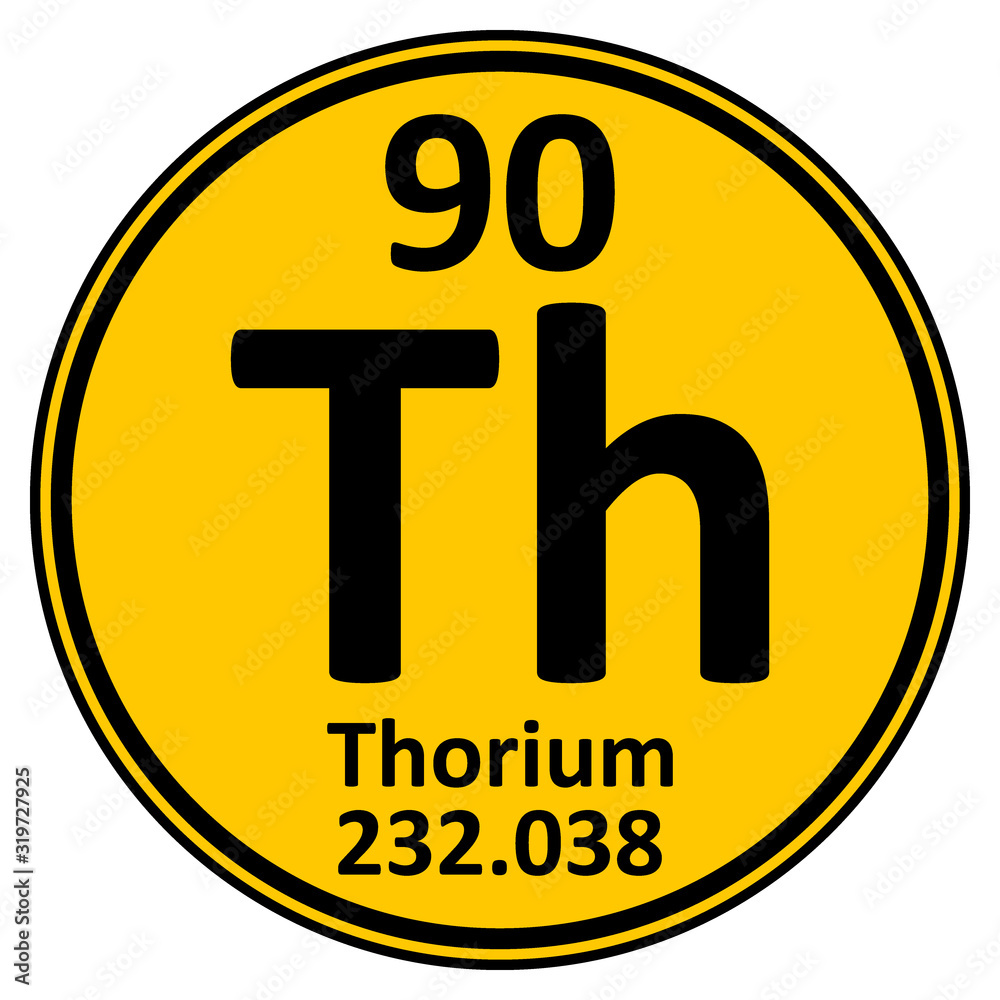 Wall mural Periodic table element thorium icon. - Wall murals
