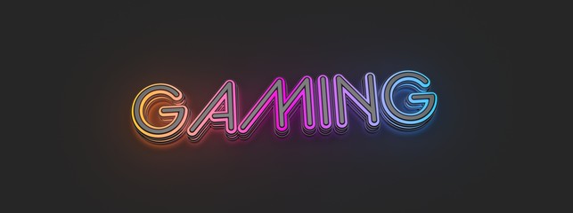 3D test GAMING rainbow colors