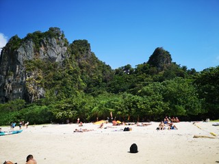 Fototapeta na wymiar Phra Nang Cave Beach und Railay Beach Krabi Thailand