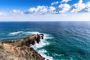Beautiful view of the cape Byron Bay from Walking track, .New South Wales, East coast of Australia....