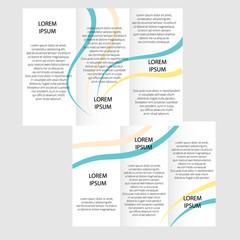 Vector design template for brochure, annual, magazine, poster, corporate presentation, portfolio, flyer, infographics, modern layout with blue A4 size, front and back, easy to use and edit.