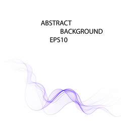 Abstract vector background with smooth color wave. Smoke wavy lines. eps 10