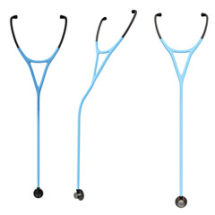 3D blue stethoscope
