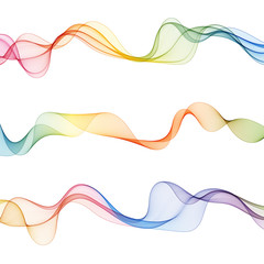 set of color wave. colorful layout for presentation or advertising. eps 10