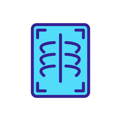 X-ray chest icon vector. Thin line sign. Isolated contour symbol illustration