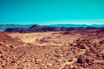 Rocky mountain desert. Natural landscape