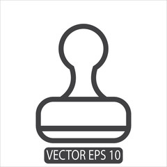 Rubber Stamp Icon , Vector Template