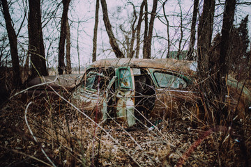 Vintage abandon car