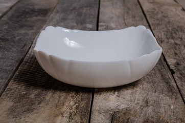 Beautiful table setting with lavender flowers on wooden background