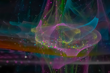 abstract digital fractal fantasy design magic background