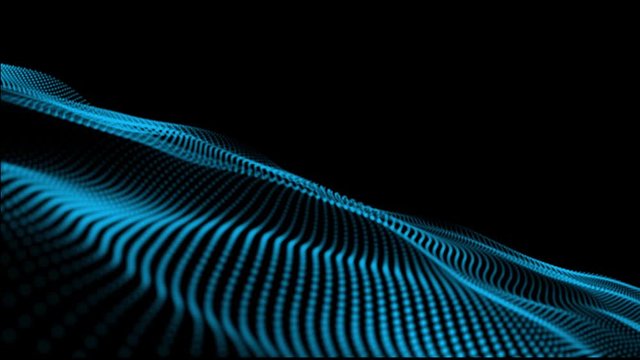 3d rendering of nice wave particles witn nice color