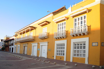 Obraz premium Streets and houses of the old city of Cartagena
