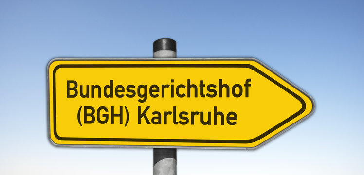 Wegweiser, Bundesgerichtshof (BGH) Karlsruhe