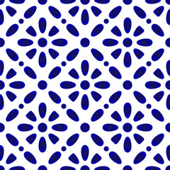 cute seamless pattern blue and white