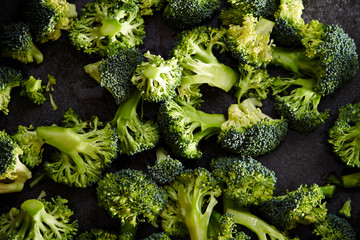 Cut broccoli background
