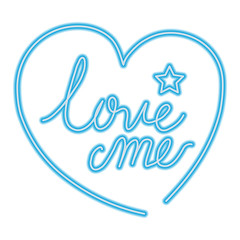Fototapeta na wymiar love me lettering with heart and star isolated icon
