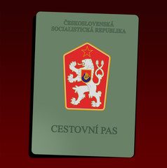 Illustration - Old Passport, Czechoslovakia