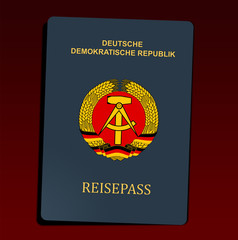 Illustration - Old Passport, East Germany