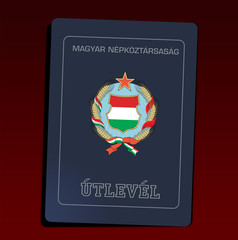 Illustration - Old Passport, Hungary