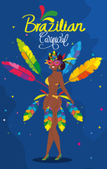 poster of carnival brazilian with exotic dancer woman