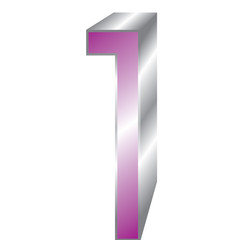 3d font number stock vector