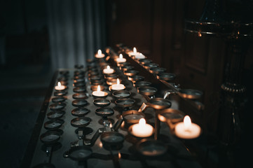 candles in church