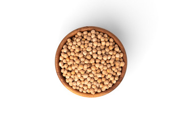 Chickpea isolated on white background.