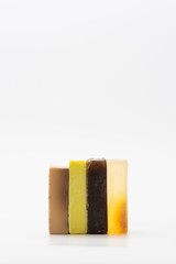 Various seated handmade artisan soaps
