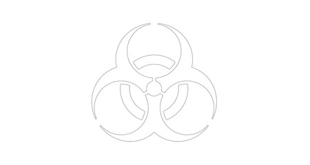 Biohazard as biological hazar icon outline image
