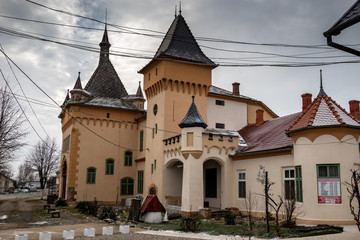 Obraz premium Medieval Purgly Castle near the Arad town in Romania