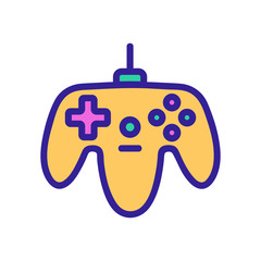 Game joystick icon vector. Thin line sign. Isolated contour symbol illustration