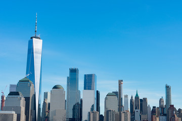 Obraz premium Lower Manhattan New York City Skyline along the Hudson River