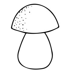 Isolated hand drawn vector mushrooms icon.  Line sketch  element. 