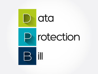 DPB - Data Protection Bill acronym, technology concept background